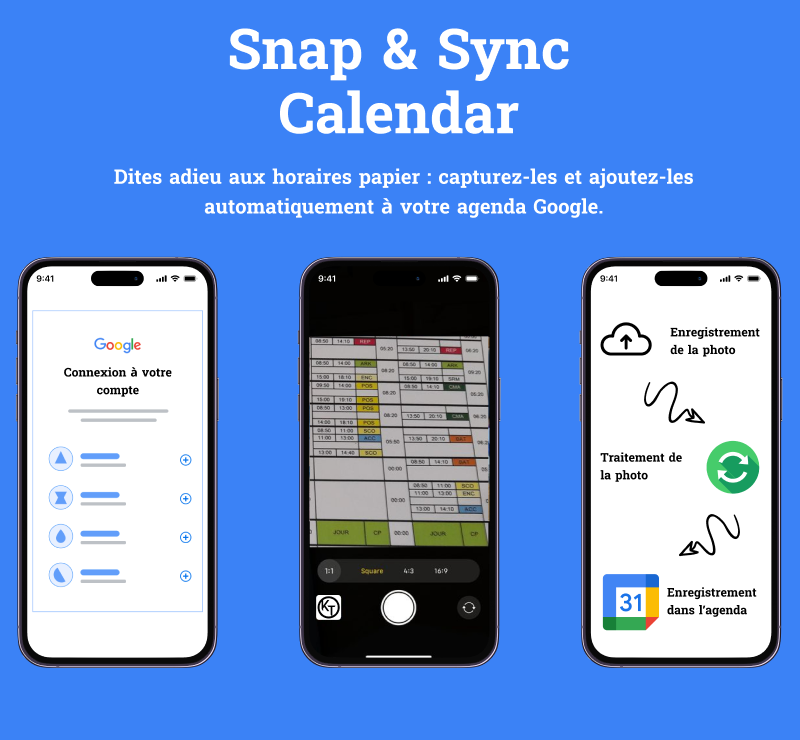 Aperçu landing page S&S Calendar